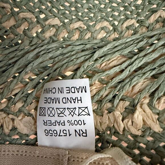 Sage Green Tweed Cowgirl Hat Perfect Beach, Festivals, Everyday Western Style - Picture 4 of 4